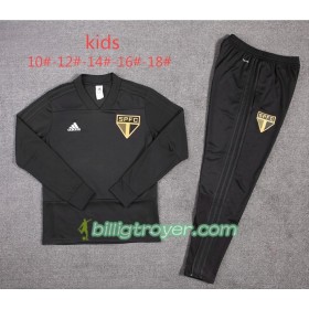 Sao Paulo Barn Trenings Collegegenser Set Svart 2018/19